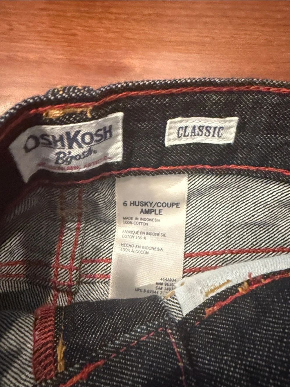 NWT OshKosh B’gosh Boys Classic Dark Wash Jeans 6H Husky